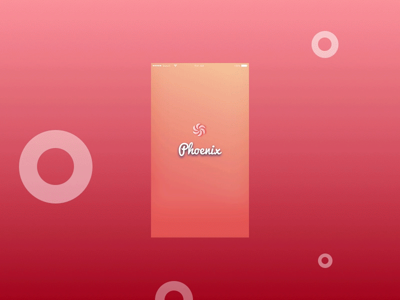Phoenix UI kit - UX Flow flinto flow interaction kit login motion splash ui ux