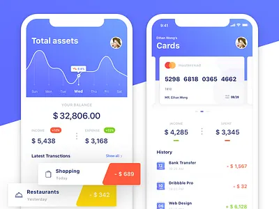 Banking app (shot 1) app bank branding design designer fiancial flat illustration ui user experinece user interface ux