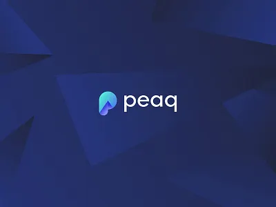 Peaq clean dark design fresh identity logo shape simple symbol visual