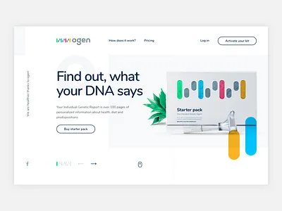 ogen color dna landing medical microbiome ogen page test webdesign white