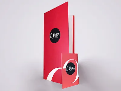 A night at the Opera business card logo menu menu holder opéra restaurant