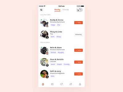 Paw Me Up - Home app dogs ios list minimal pets simple tags ui ux