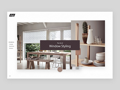 Luxaflex The Art of Window Styling Home agency decor design digital home interactive interiors minimal outpost ui ux web design