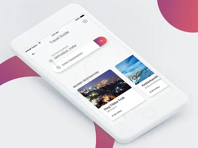 Travel Guide App app guide local guide travel trek ui ux
