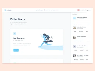 Grohappy was featured! 😃 app avenir blue dashboard desktop illustration interface sidebar significa ui