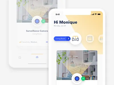 Smart Home App app design interface ios mobile smart home ui ux
