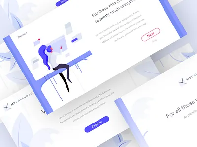 MyCalendar | Onboarding No. 1 bright calendar dashboard desktop my calendar organiser purple ui ux white