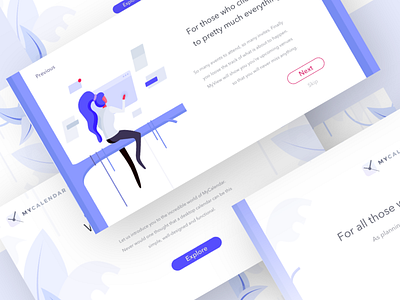 MyCalendar | Onboarding No. 1 bright calendar dashboard desktop my calendar organiser purple ui ux white