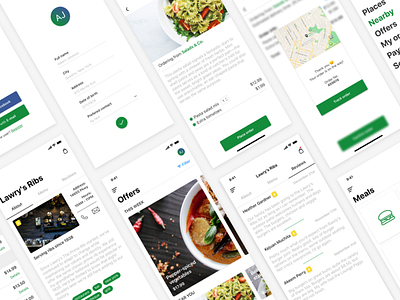 Food Delivery & Restaurant Finder App | 20+ Screens app clean delivery food ios ios11 iphonex kit mobile restaurant ui kit white