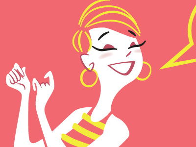 Overjoyed adobeillustrator cartoon cartoonmodern midcentury midcenturymodern overjoyed retro upa vector vintage wacomcintiq