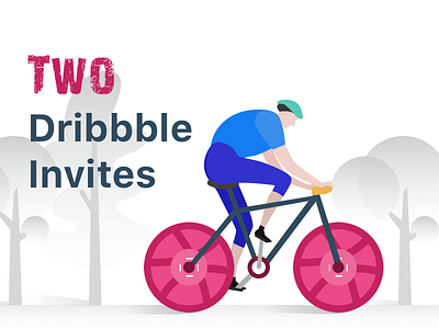 New Year Gift - 2 Invitations!!!! dribbble illustration invitations invite simple