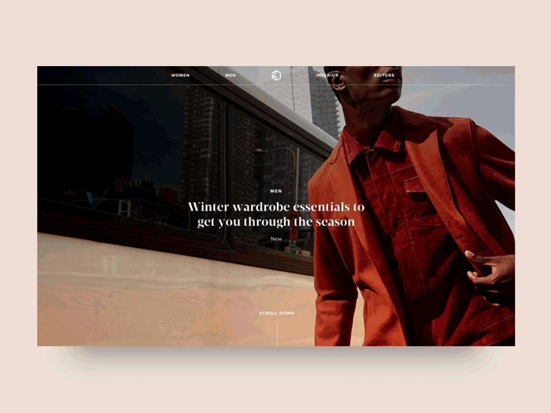 Bijenkorf Blog Animation animation blog clean fashion minimal principle transition ui ux webdesign