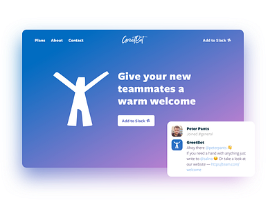 Chatbot avatar avatar bot chatbot landing onboarding slack teams teamwork welcome