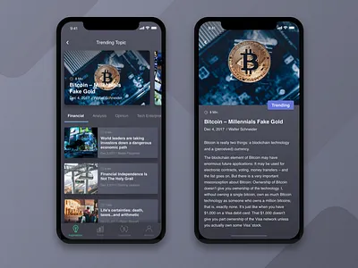 Invest App UI Dark Version Inspiration app dark dashboard mobile design grey invest iphone iphonex modern ui ux