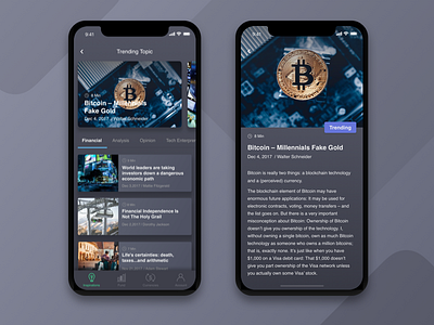 Invest App UI Dark Version Inspiration app dark dashboard mobile design grey invest iphone iphonex modern ui ux