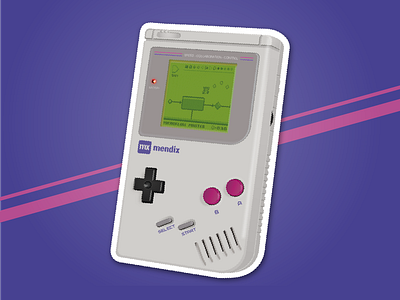 Skeuomorphic Gameboy Sticker 80s 90s game gameboy mendix nintendo retro skeuomorphic sticker