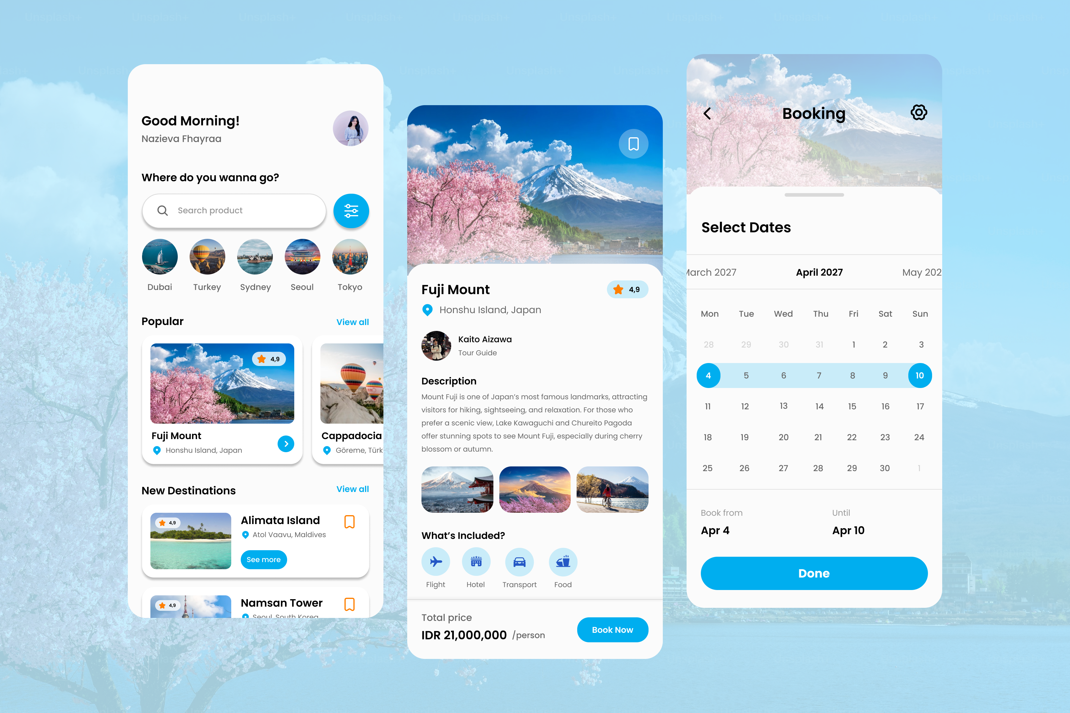 Wonderly - Travel Planner App UI branding design graphic design logo travel ui