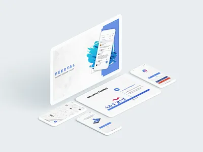 Peertal social network - General UI city ho chi minh illustration imac iphone x landing map network pro social vietnam