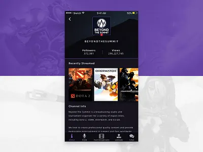 Twitch App Redesign app gaming mobile twitch ui ux