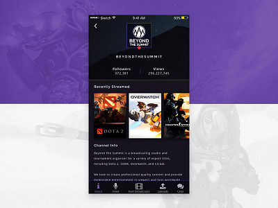 Twitch App Redesign app gaming mobile twitch ui ux