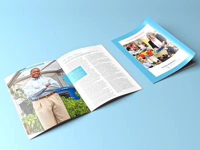 Purpose Prize Event Program award bifold blue booklet branding brochure collateral cover event program