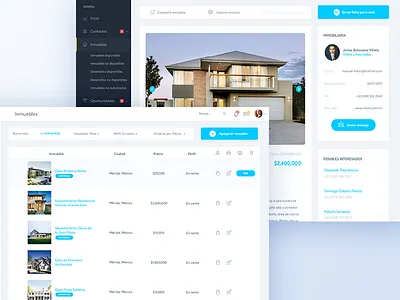 Real Estate CRM - Properties crm graphic design house property real estate real estate crm ui ui design uiux user interface web web design