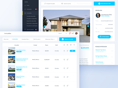 Real Estate CRM - Properties crm graphic design house property real estate real estate crm ui ui design uiux user interface web web design