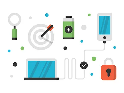 Tech Illustration branding computer design icon icons identity illustration phone technology