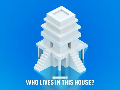 Whitetower magicavoxel pixel render white