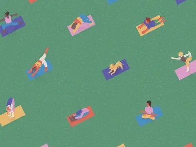 Startup Yoga characters dog event illustration pattern yoga