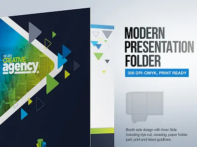 Modern Presentation Folder Template corporate folder cut files cutting files file holder folder folder template modern presentation paper holder pocket presentation folder presentation folder template