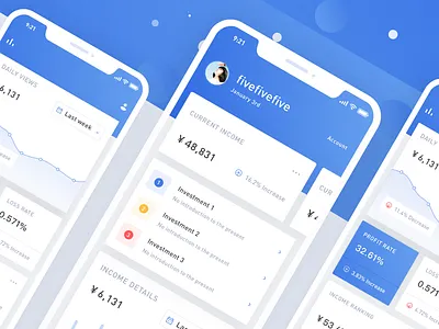 Data interface app background blue card conversion data form growth interface iphonex rate reducing
