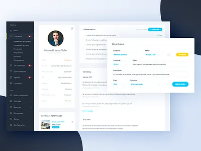 Real Estate CRM - Contacts crm graphic design interactive real estate real estate crm ui ui design uiux user interface web web design
