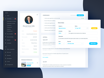 Real Estate CRM - Contacts crm graphic design interactive real estate real estate crm ui ui design uiux user interface web web design