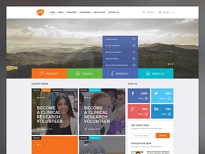 Pharmacy home page design home landing orange page pharmacy ui web