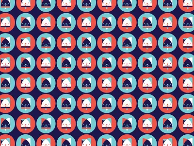 Cats & Dogs branding cat dog logo pattern vet veterinary