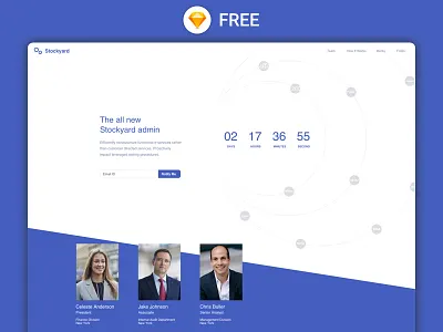 Freebie - Stockyard Landing Page app coming flat freebies landing minimal page sketch soon web webdesign