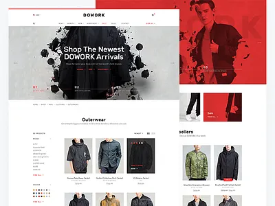 DOWORK Ecommerce UI Kit 1 ecommerce fashion hypebeast kit online shop product page sidebar ui design ui kit user interface widget