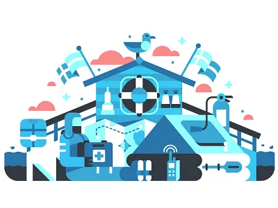 illustration of vessel equipment vessel