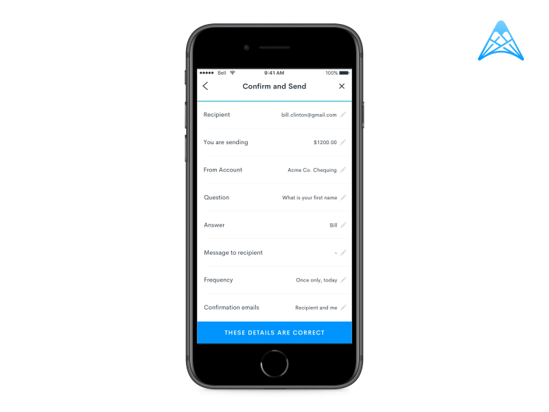 E-Transfer bank account fintech mobile payment small business transactions transfer