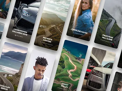 Section Browsing - Content collection animation app browse device interaction interface iphonex mockup pagination swipe ui ux