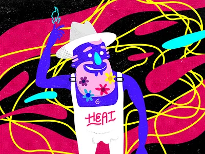 Heat 🔥 abstract art carnival character design illustration inspiration love man pattern sketch trend