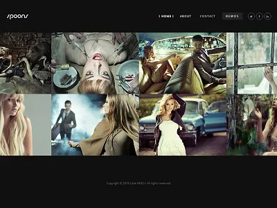 Spoons Portfolio Dark Demo business envato little neko theme themeforest ui ux web design wordpress
