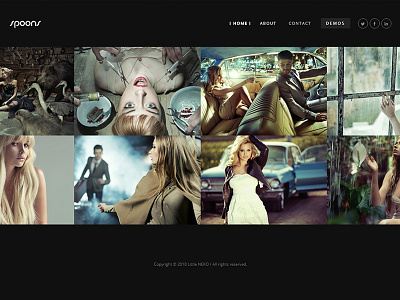 Spoons Portfolio Dark Demo business envato little neko theme themeforest ui ux web design wordpress