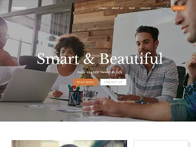 Spoons WordPress theme demo with Sidebar business envato little neko sidebar theme themeforest web design wordpress
