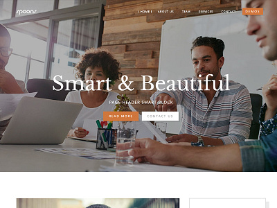 Spoons WordPress theme demo with Sidebar business envato little neko sidebar theme themeforest web design wordpress