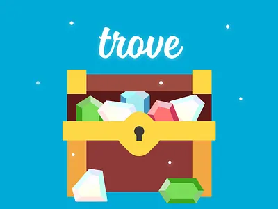 Trove Icon branding chest design diamond gem icon illustration ruby treasure ui