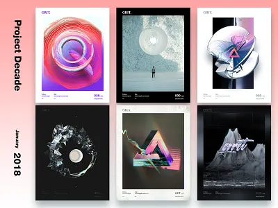 January Daily's 365 3d c4d cinema4d daily every day freelance illustration iridescent octane otoy prism