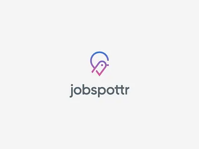 Jobspottr animal bird brand design job location logo pin work