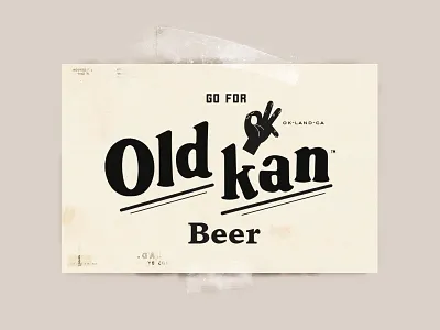Old Kan Beer Logo anti logo beer beer branding brand illustration logo nothing something oakland ok land old kan